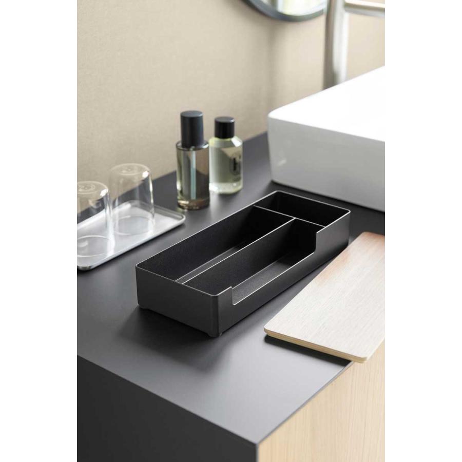 ホテルライク RIN リン 蓋付きアメニティ＆小物収納 仕切り付き 洗面所収納 ラグジュアリー 山崎実業 正規品 10602 ブラウン | 山崎実業 | 04