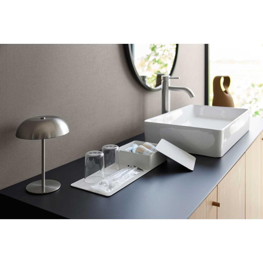 ホテルライク tower タワー 収納ボックス付きトレー ティーセット 蓋付き ラグジュアリー 山崎実業 正規品 10795 ホワイト | tower | 03