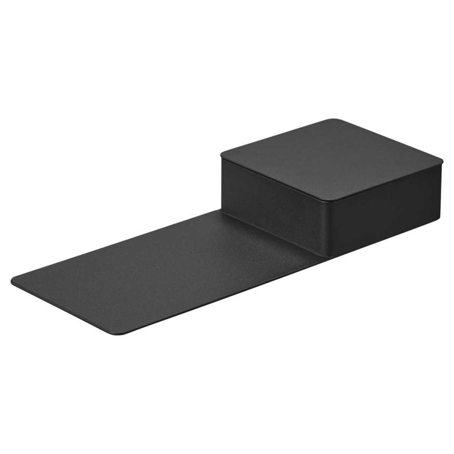 ホテルライク tower タワー 収納ボックス付きトレー ティーセット 蓋付き ラグジュアリー 山崎実業 正規品 10796 ブラック | tower | 01