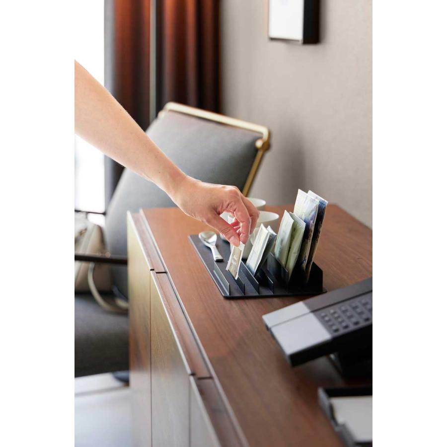 ホテルライク tower タワー 収納スタンド付きトレー 仕切り付き ティーセット ラグジュアリー 山崎実業 正規品 10798 ブラック | tower | 04