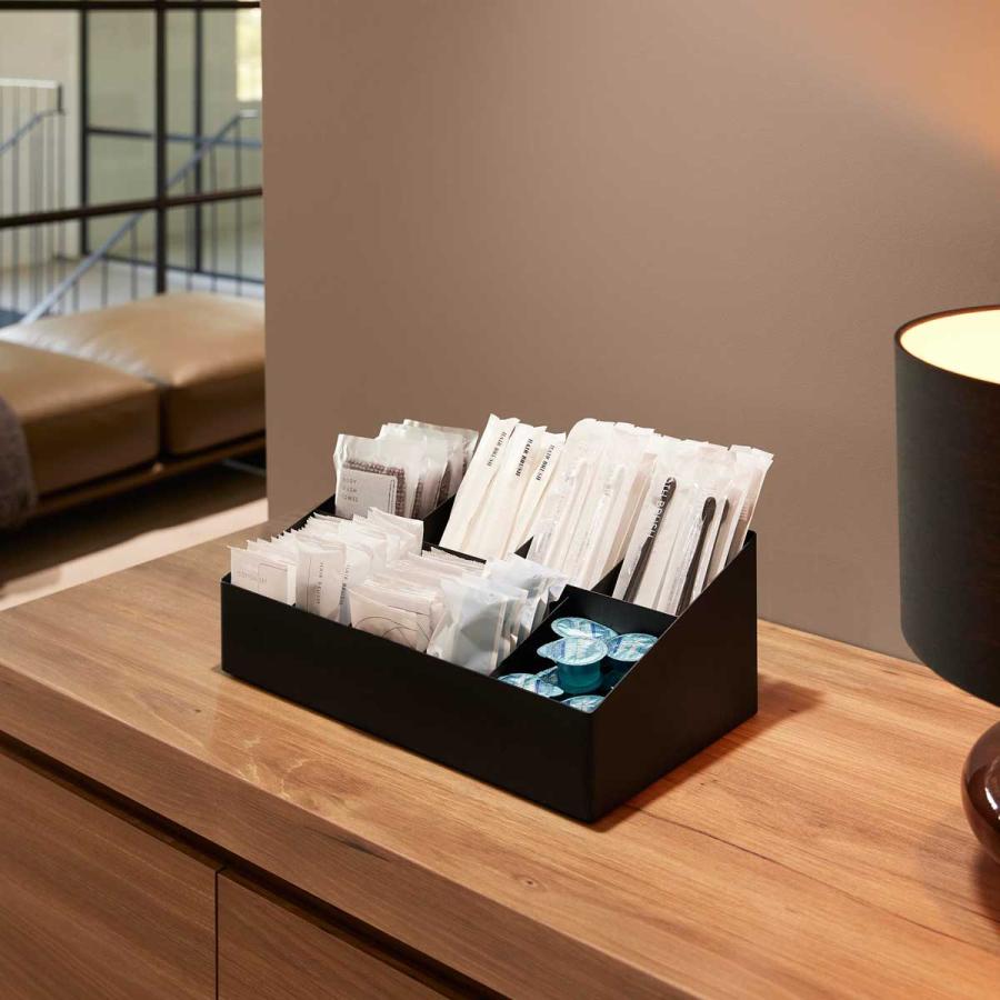 ホテルライク tower タワー アメニティバーボックス 仕切り付き ホテル用品 ラグジュアリー 山崎実業 正規品 10774 ブラック | tower