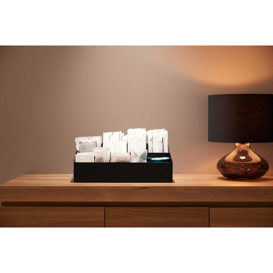 ホテルライク tower タワー アメニティバーボックス 仕切り付き ホテル用品 ラグジュアリー 山崎実業 正規品 10774 ブラック | tower | 02