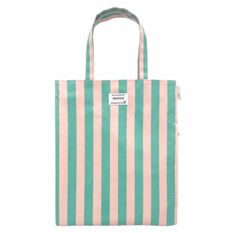 2026新作 トートバッグ ROOTOTE ルートート EU.アーキャトル.ラミネート-W ストライプ レディース レッスンバッグ トート バッグ 正規品 ピンク・ミント | ROOTOTE