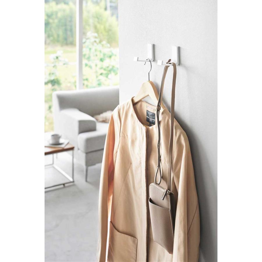 コートハンガー tower タワー 壁付け折り畳みフック 2個組 コートフック 帽子フック コートフック コート掛け 山崎実業 正規品 10551 ホワイト | tower | 02