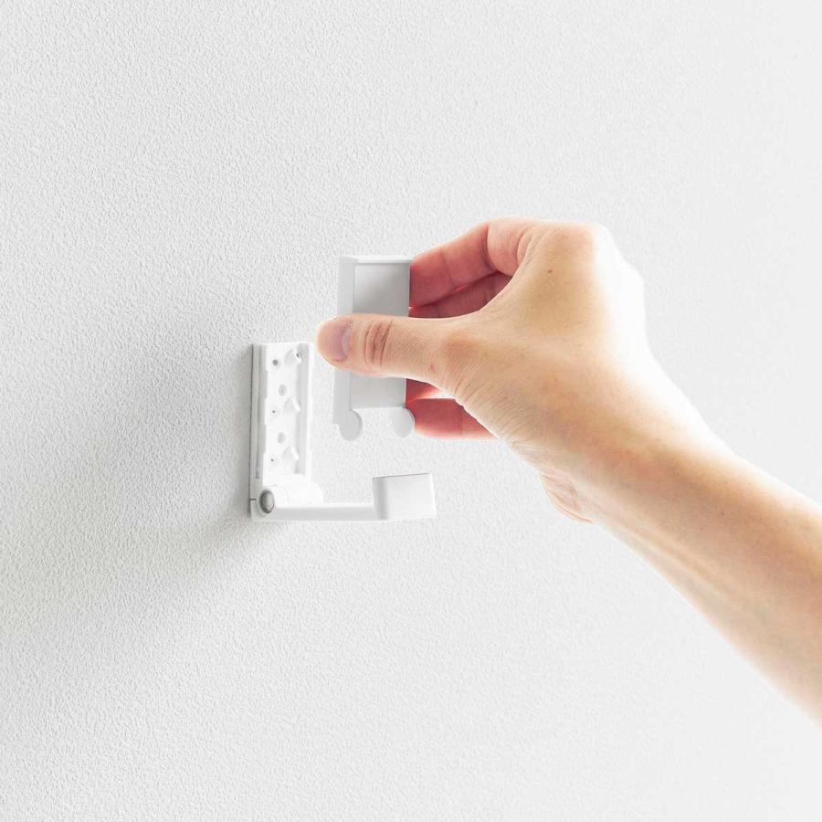 コートハンガー tower タワー 壁付け折り畳みフック 2個組 コートフック 帽子フック コートフック コート掛け 山崎実業 正規品 10551 ホワイト | tower | 07