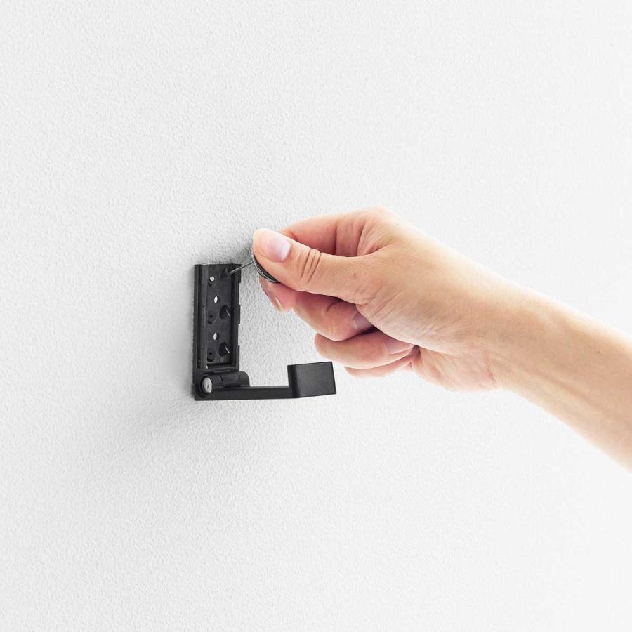 コートハンガー tower タワー 壁付け折り畳みフック 2個組 コートフック 帽子フック コートフック コート掛け 山崎実業 正規品 10552 ブラック | tower | 06