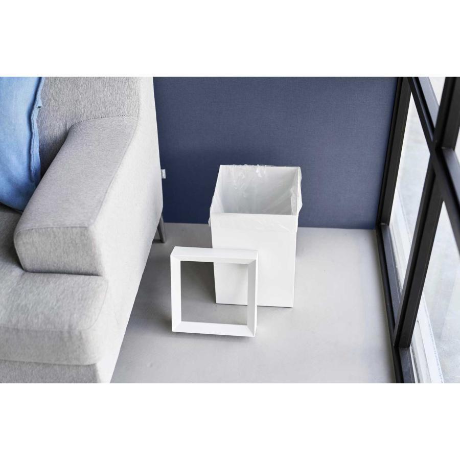 ゴミ箱 tower タワー トラッシュカン 角型 14L リビング 寝室 書斎 ダストボックス ごみ箱 山崎実業 正規品 10592 ホワイト | tower | 04