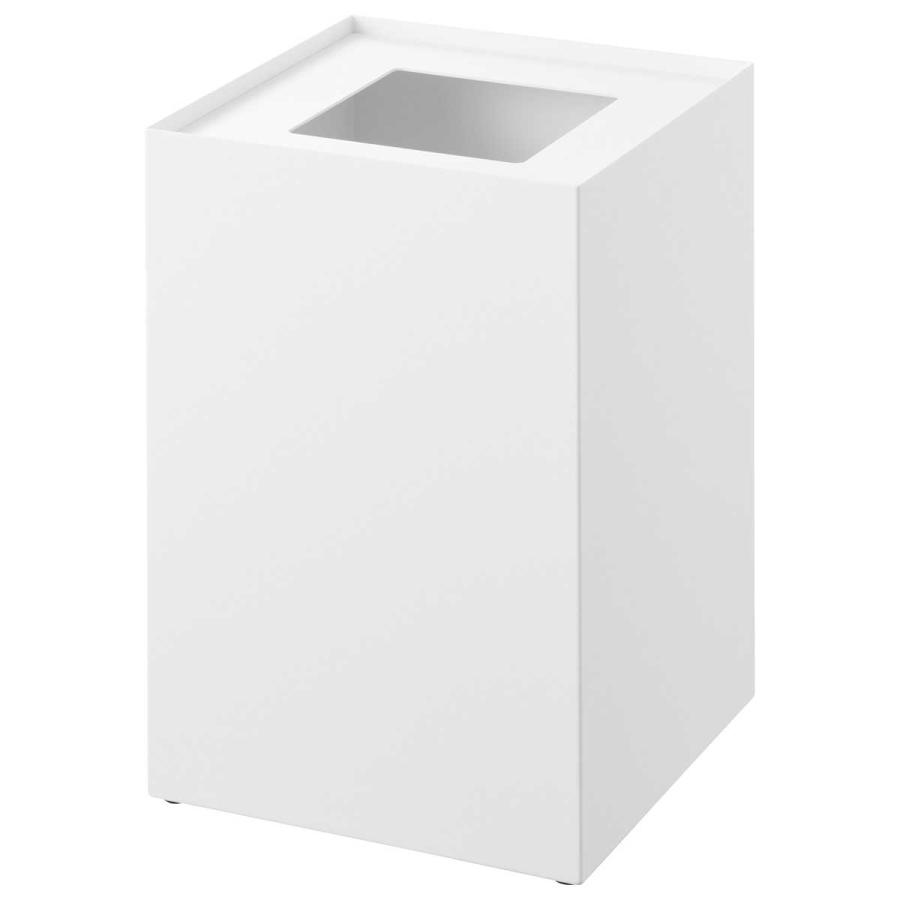 ゴミ箱 tower タワー 蓋付きトラッシュカン 角型 14L リビング 寝室 書斎 ダストボックス ごみ箱 山崎実業 正規品 10596 ホワイト | tower | 01