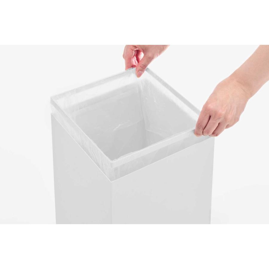 ゴミ箱 tower タワー 蓋付きトラッシュカン 角型 14L リビング 寝室 書斎 ダストボックス ごみ箱 山崎実業 正規品 10596 ホワイト | tower | 05