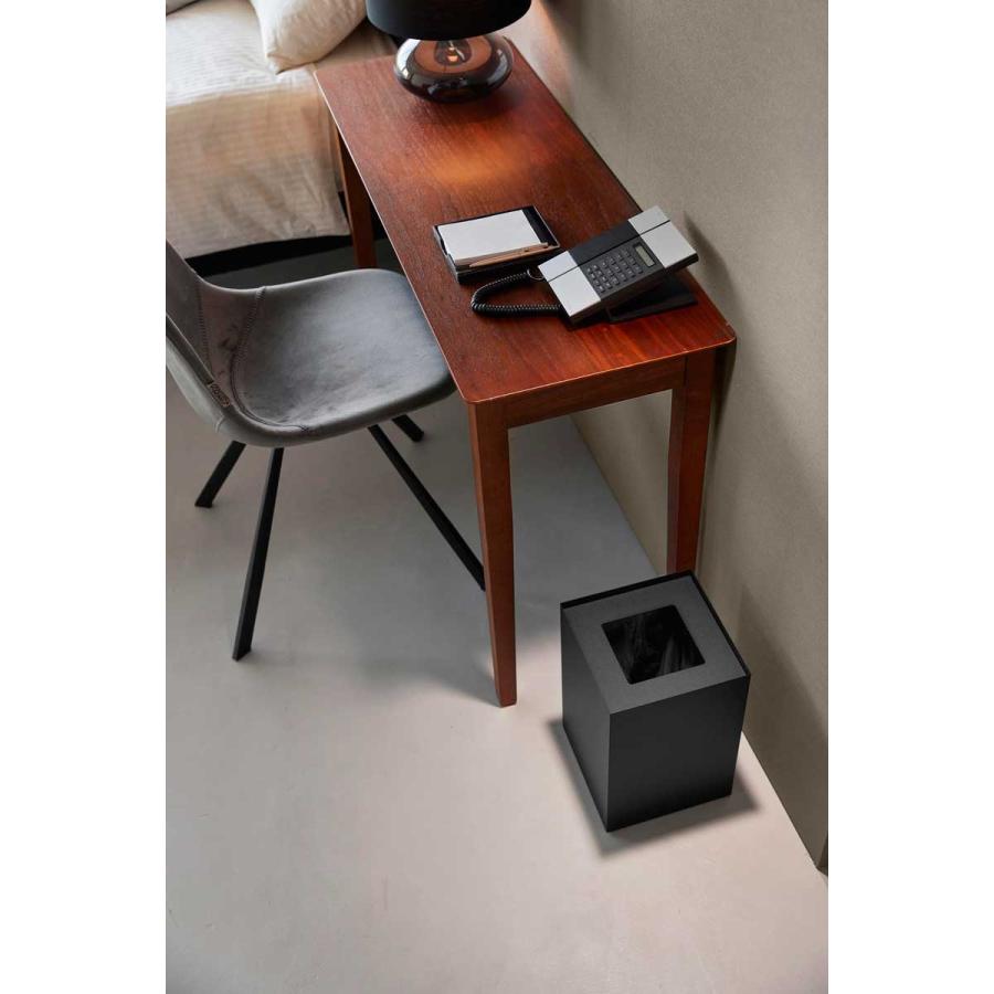 ゴミ箱 tower タワー 蓋付きトラッシュカン 角型 14L リビング 寝室 書斎 ダストボックス ごみ箱 山崎実業 正規品 10597 ブラック | tower | 02