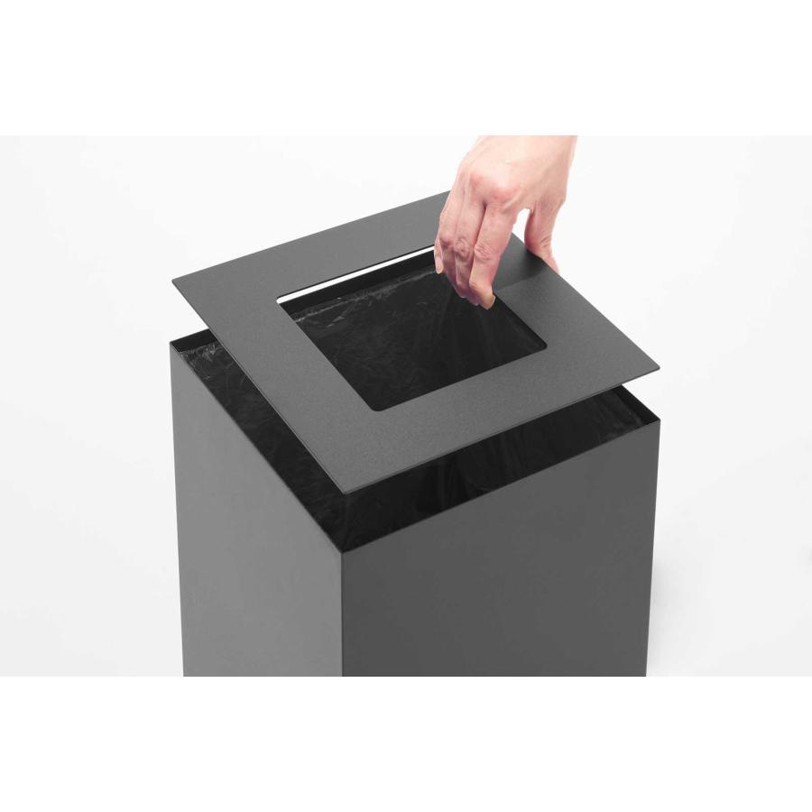 ゴミ箱 tower タワー 蓋付きトラッシュカン 角型 14L リビング 寝室 書斎 ダストボックス ごみ箱 山崎実業 正規品 10597 ブラック | tower | 06