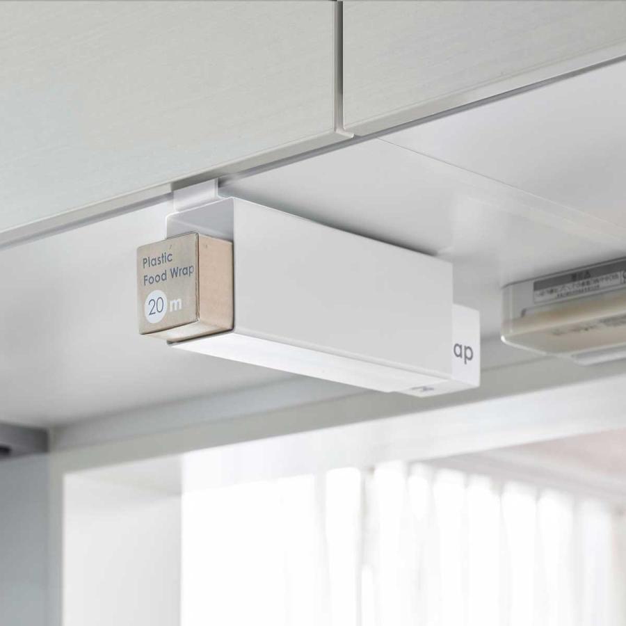ラップホルダー tower タワー 戸棚下ラップホルダー ラップスタンド 浮かせて収納 ラップ収納 収納アイデア 山崎実業 正規品 10507 ホワイト | tower