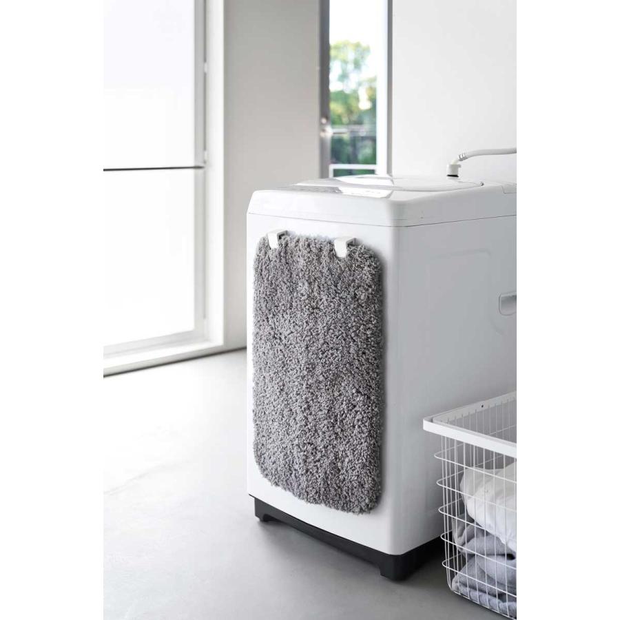 バスマットホルダー tower タワー マグネットバスマット&タオルホルダー 2個組 マグネット収納 バスマットスタンド 山崎実業 正規品 10612 ホワイト | tower | 03