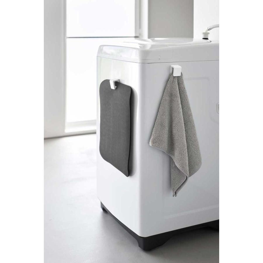 バスマットホルダー tower タワー マグネットバスマット&タオルホルダー 2個組 マグネット収納 バスマットスタンド 山崎実業 正規品 10612 ホワイト | tower | 05