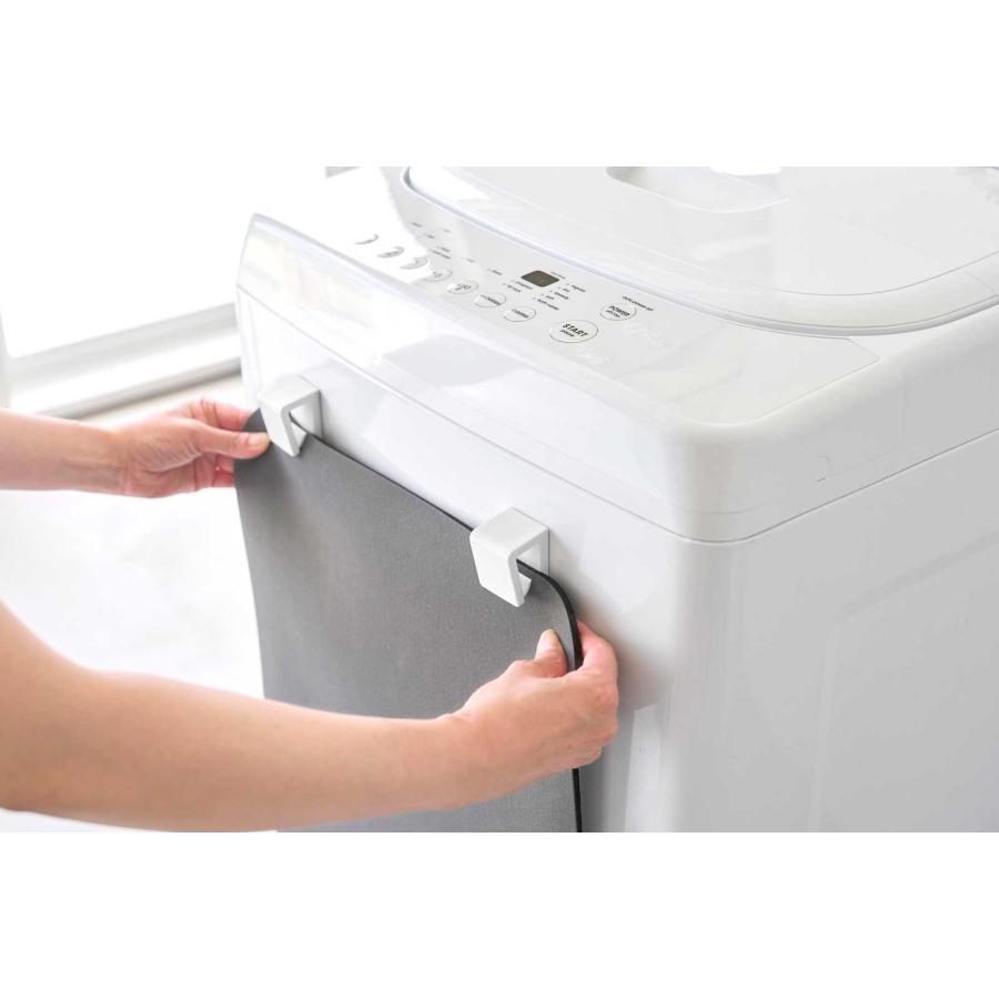 バスマットホルダー tower タワー マグネットバスマット&タオルホルダー 2個組 マグネット収納 バスマットスタンド 山崎実業 正規品 10612 ホワイト | tower | 06