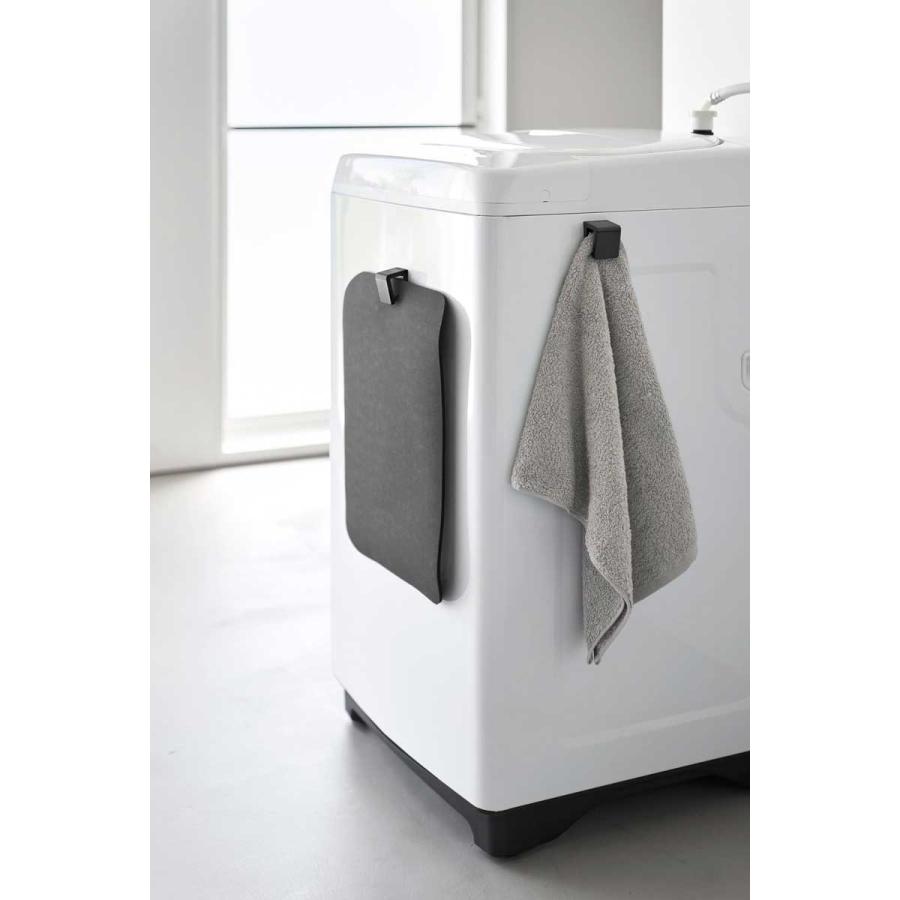 バスマットホルダー tower タワー マグネットバスマット&タオルホルダー 2個組 マグネット収納 バスマットスタンド 山崎実業 正規品 10613 ブラック | tower | 05