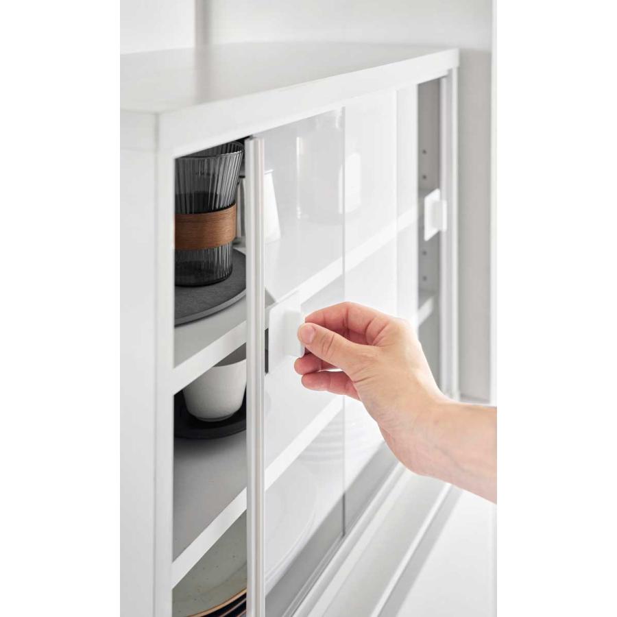 ガラス扉取っ手 tower タワー シリコーン吸着ガラス戸取っ手 2個組 シリコン製 ガラス戸引き手 山崎実業 正規品 10669 ホワイト | tower | 02