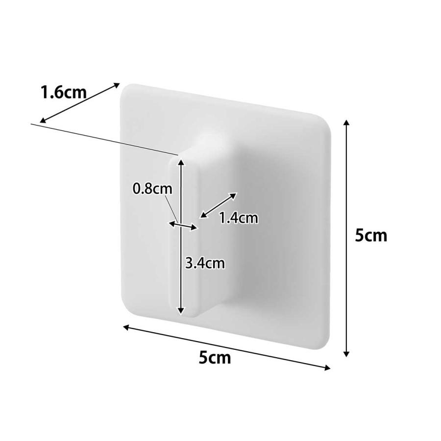 ガラス扉取っ手 tower タワー シリコーン吸着ガラス戸取っ手 2個組 シリコン製 ガラス戸引き手 山崎実業 正規品 10669 ホワイト | tower | 06