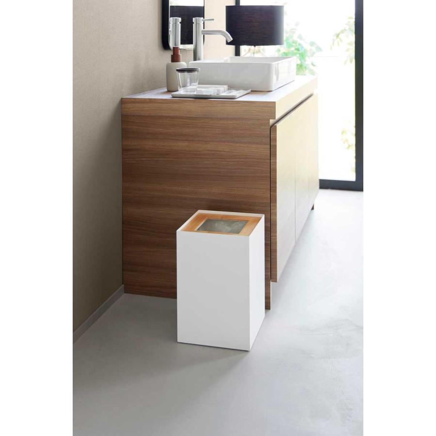 ゴミ箱 RIN リン トラッシュカン 角型 14L リビング 寝室 書斎 ダストボックス ごみ箱 山崎実業 正規品 10595 ナチュラル | 山崎実業 | 03