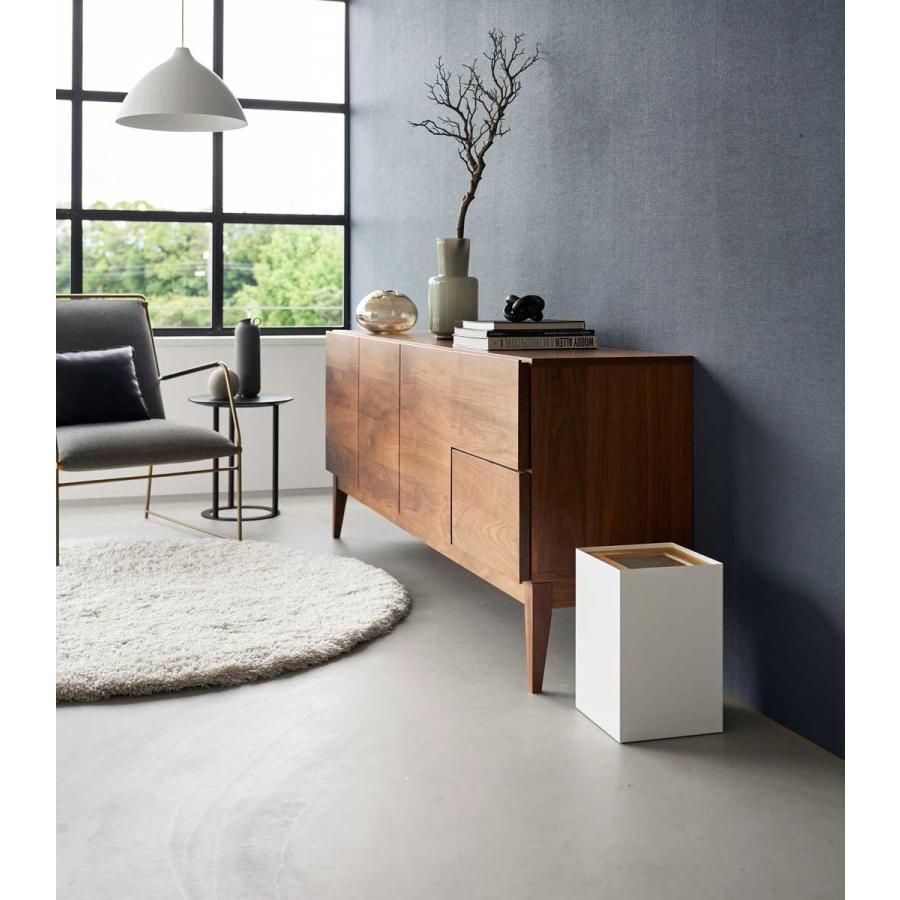 ゴミ箱 RIN リン トラッシュカン 角型 14L リビング 寝室 書斎 ダストボックス ごみ箱 山崎実業 正規品 10595 ナチュラル | 山崎実業 | 04