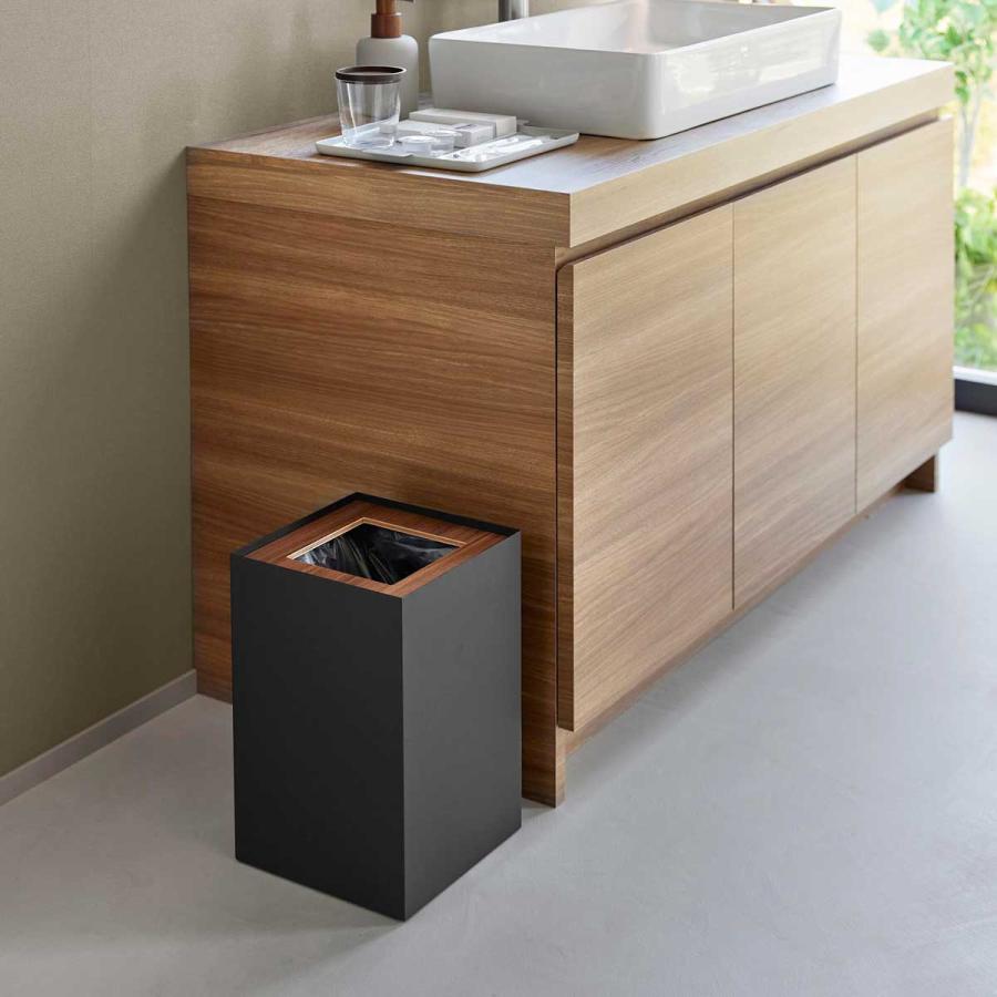 ゴミ箱 RIN リン トラッシュカン 角型 14L リビング 寝室 書斎 ダストボックス ごみ箱 山崎実業 正規品 10594 ブラウン | 山崎実業