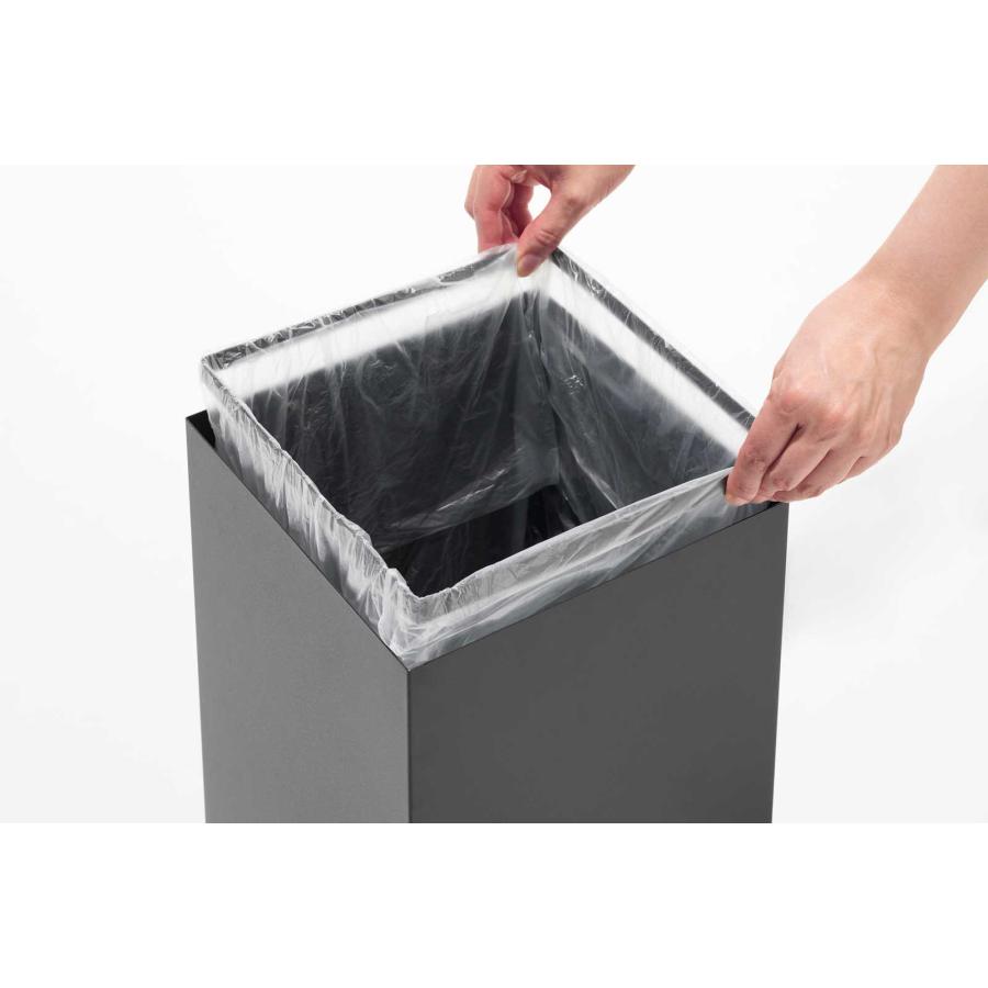 ゴミ箱 RIN リン トラッシュカン 角型 14L リビング 寝室 書斎 ダストボックス ごみ箱 山崎実業 正規品 10594 ブラウン | 山崎実業 | 05