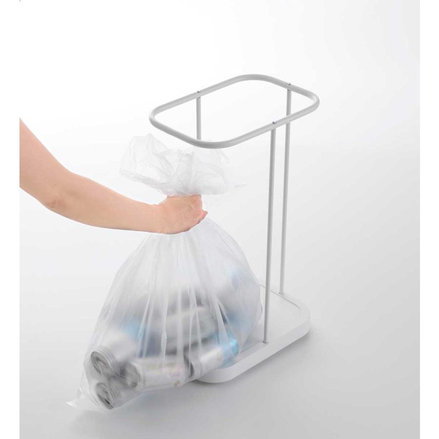 ゴミ箱 LUCE ルーチェ キャスター付き分別ゴミ袋ホルダー キッチン 分別 蓋付き ふた付き ダストボックス ごみ箱 山崎実業 10565 ホワイト | 山崎実業 | 07