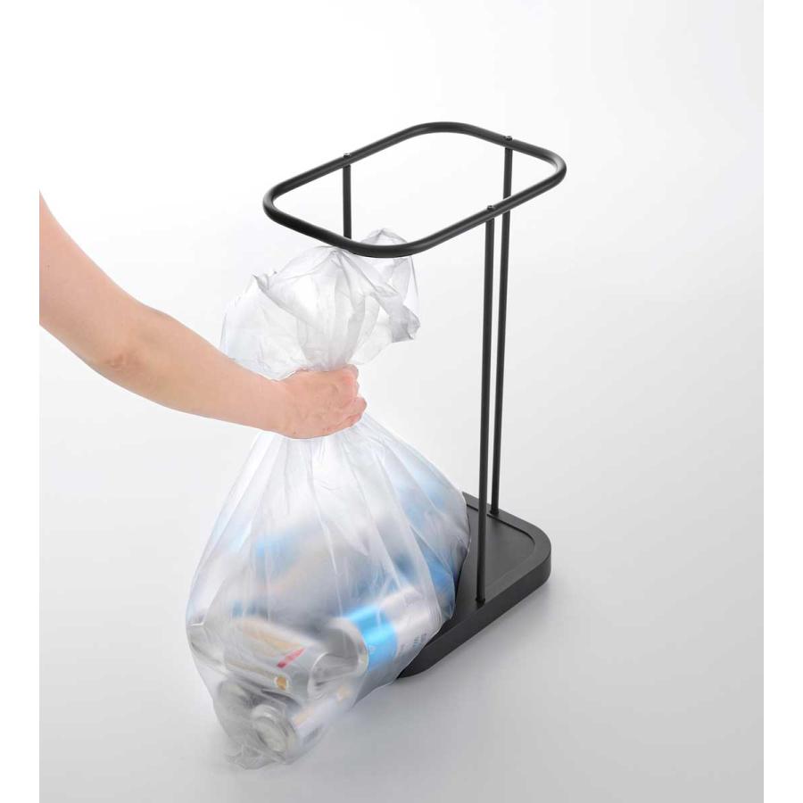 ゴミ箱 LUCE ルーチェ キャスター付き分別ゴミ袋ホルダー キッチン 分別 蓋付き ふた付き ダストボックス ごみ箱 山崎実業 10566 ブラック | 山崎実業 | 07