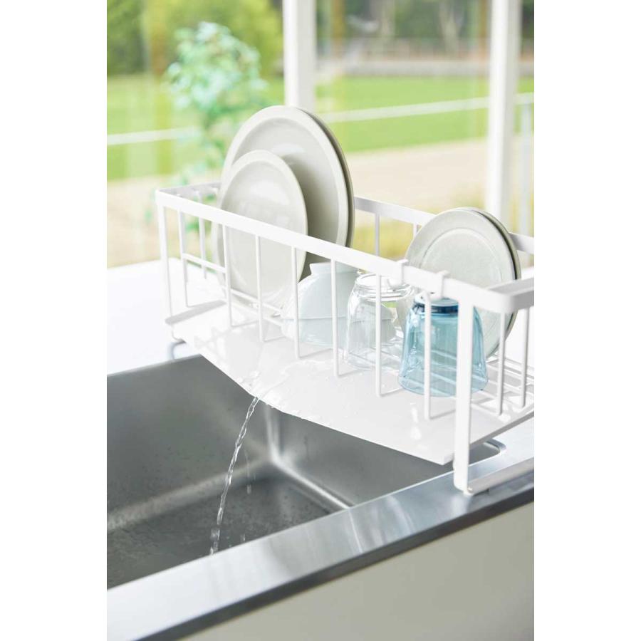 水切りかご tower タワー 水切れの良いスリム水切りワイヤーバスケット ステンレス製  水切りカゴ 水切りラック 山崎実業 正規品 10701 ホワイト | tower | 03