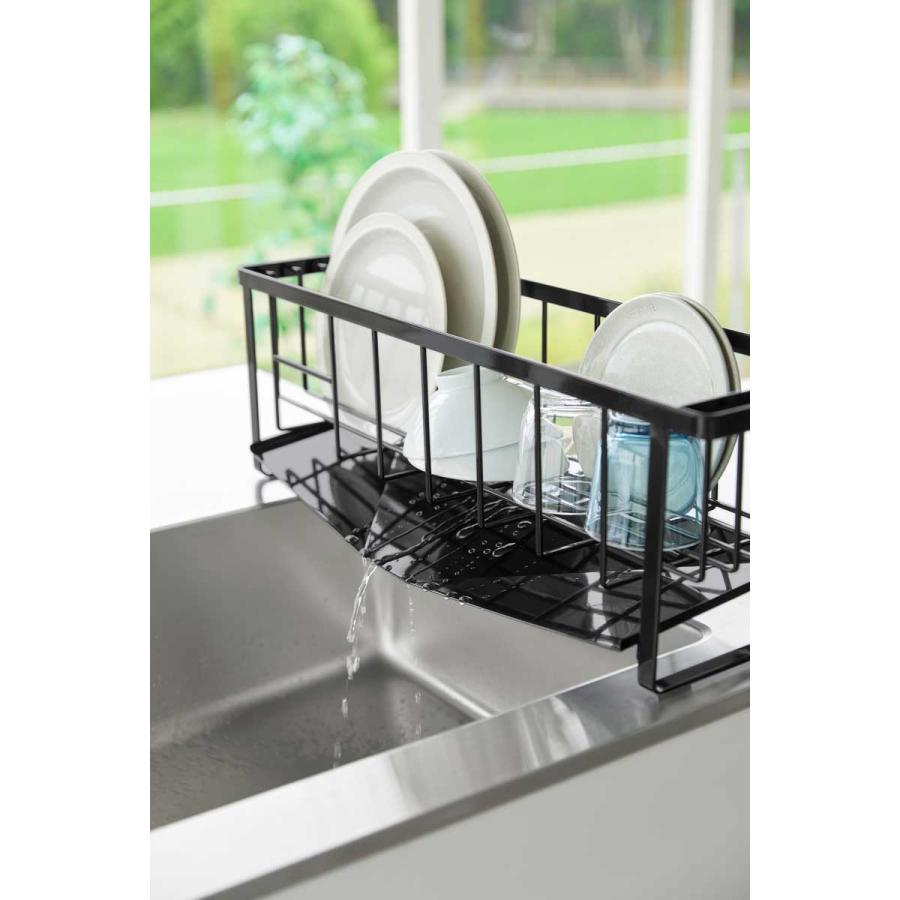 水切りかご tower タワー 水切れの良いスリム水切りワイヤーバスケット ステンレス製  水切りカゴ 水切りラック 山崎実業 正規品 10702 ブラック | tower | 03