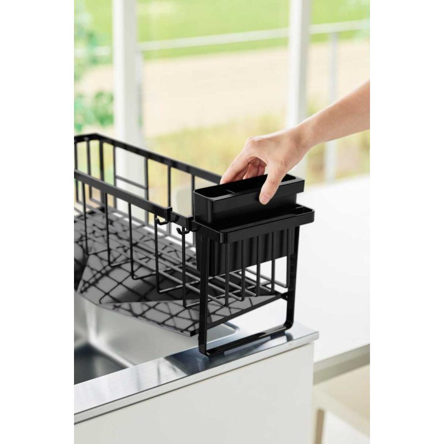 水切りかご tower タワー 水切れの良いスリム水切りワイヤーバスケット ステンレス製  水切りカゴ 水切りラック 山崎実業 正規品 10702 ブラック | tower | 07