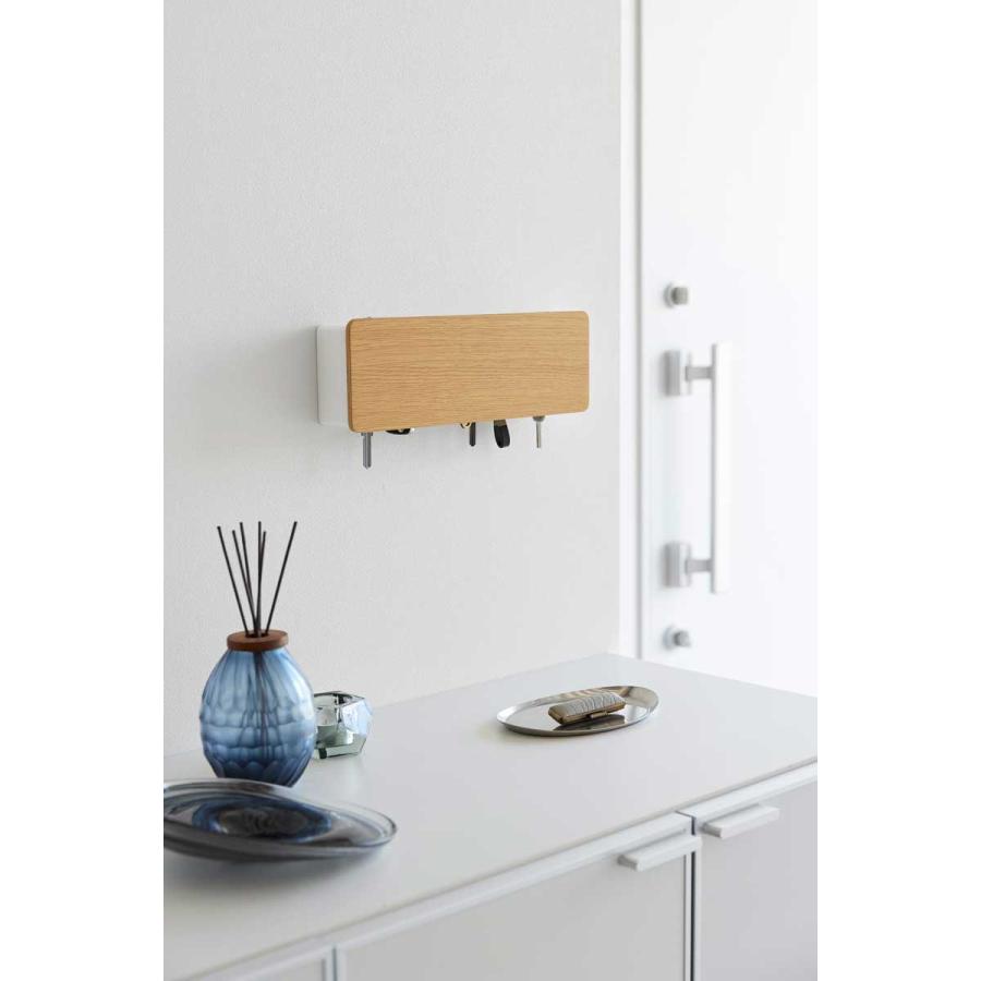 キーハンガー RIN リン 壁付けキーフック ロング 玄関収納 石こうボードピン キーボックス 山崎実業 正規品 10609 ナチュラル | 山崎実業 | 02