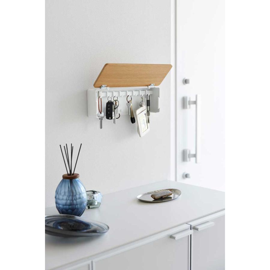 キーハンガー RIN リン 壁付けキーフック ロング 玄関収納 石こうボードピン キーボックス 山崎実業 正規品 10609 ナチュラル | 山崎実業 | 03