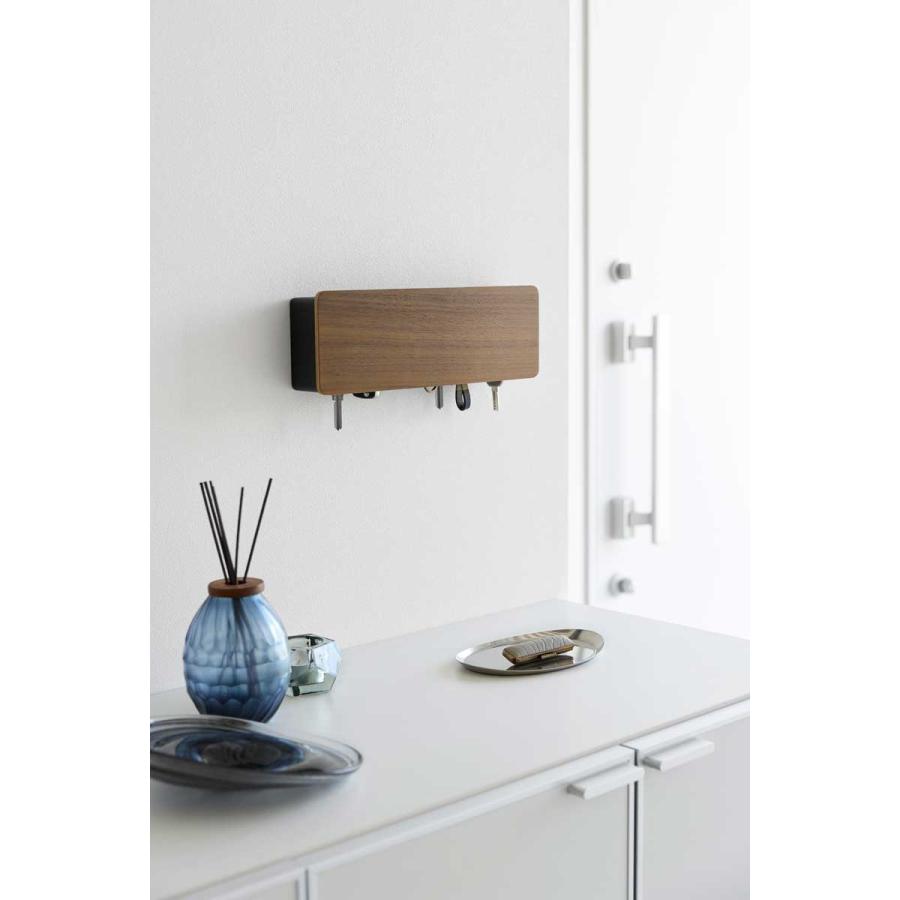 キーハンガー RIN リン 壁付けキーフック ロング 玄関収納 石こうボードピン キーボックス 山崎実業 正規品 10608 ブラウン | 山崎実業 | 02