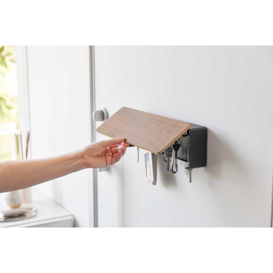 キーハンガー RIN リン マグネットキーフック ロング 玄関収納 マグネット取り付け キーボックス 山崎実業 正規品 10606 ブラウン | 山崎実業 | 04