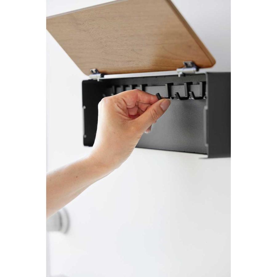 キーハンガー RIN リン マグネットキーフック ロング 玄関収納 マグネット取り付け キーボックス 山崎実業 正規品 10606 ブラウン | 山崎実業 | 05