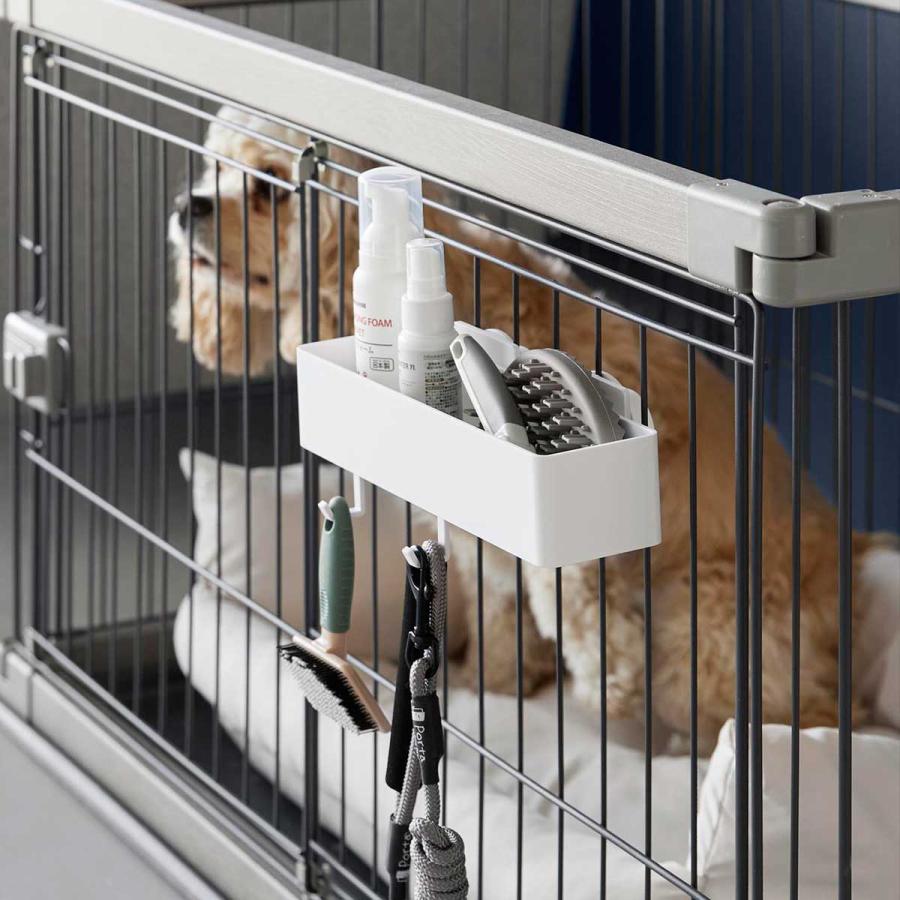 ペット用品 nooks ヌークス ペットケージに取り付けるバスケット S かご カゴ 犬用 猫用 山崎実業 正規品 10456 ホワイト | 山崎実業