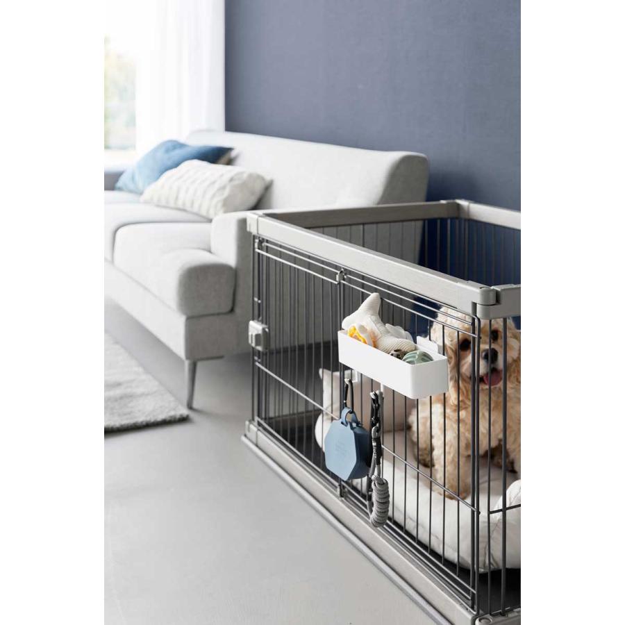 ペット用品 nooks ヌークス ペットケージに取り付けるバスケット S かご カゴ 犬用 猫用 山崎実業 正規品 10456 ホワイト | 山崎実業 | 02