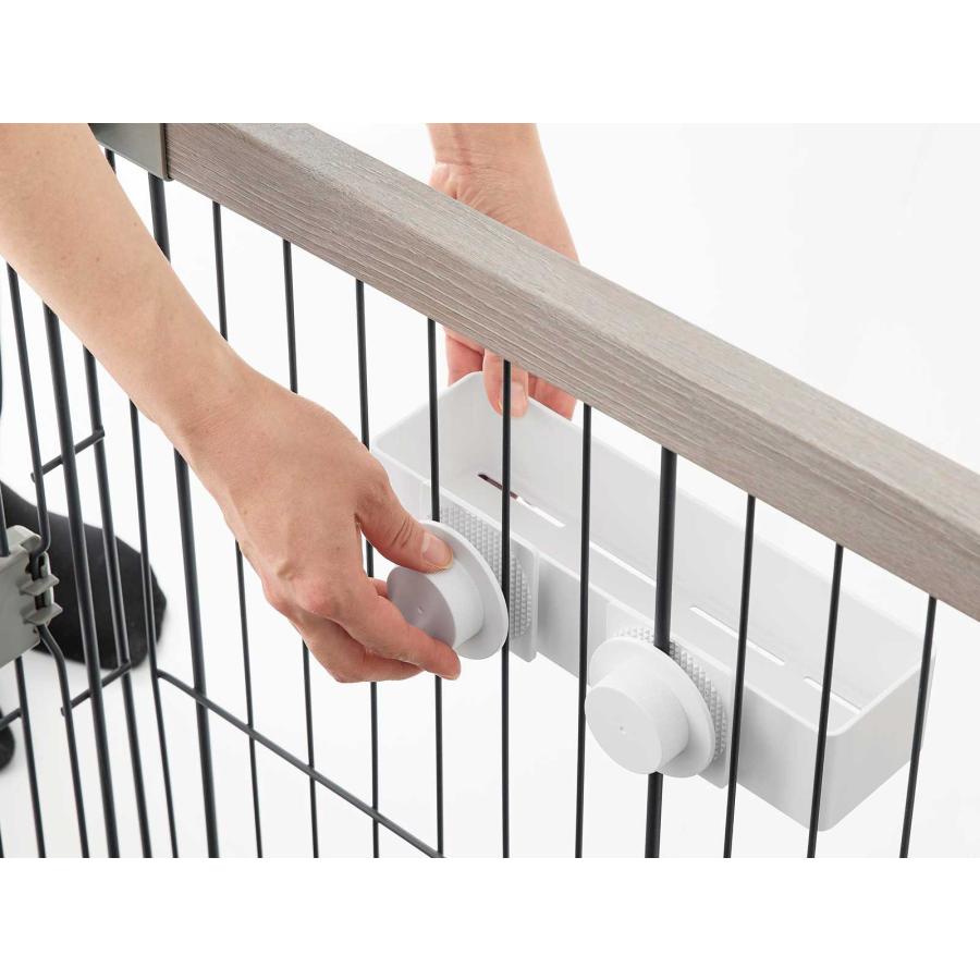 ペット用品 nooks ヌークス ペットケージに取り付けるバスケット S かご カゴ 犬用 猫用 山崎実業 正規品 10456 ホワイト | 山崎実業 | 03