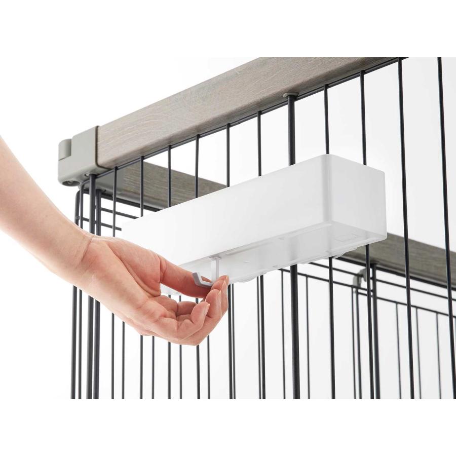 ペット用品 nooks ヌークス ペットケージに取り付けるバスケット S かご カゴ 犬用 猫用 山崎実業 正規品 10456 ホワイト | 山崎実業 | 04