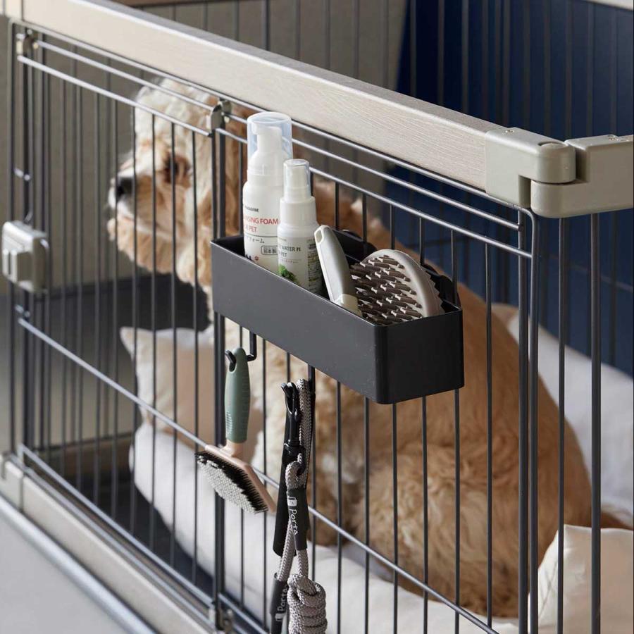 ペット用品 nooks ヌークス ペットケージに取り付けるバスケット S かご カゴ 犬用 猫用 山崎実業 正規品 10457 ブラック | 山崎実業