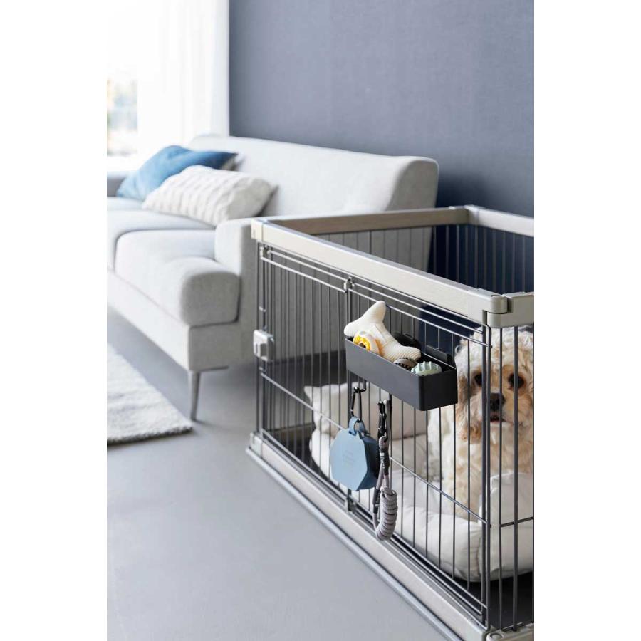 ペット用品 nooks ヌークス ペットケージに取り付けるバスケット S かご カゴ 犬用 猫用 山崎実業 正規品 10457 ブラック | 山崎実業 | 02