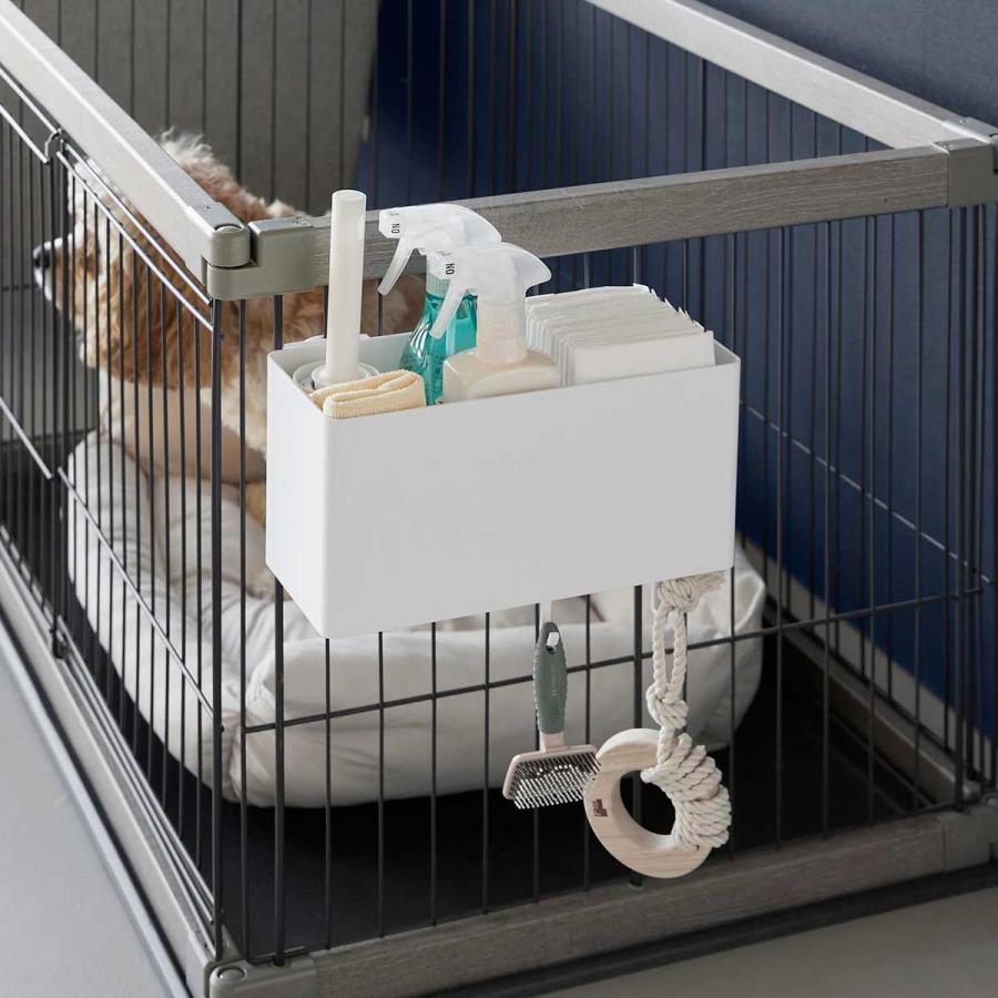 ペット用品 nooks ヌークス ペットケージに取り付けるバスケット L かご カゴ 犬用 猫用 山崎実業 正規品 10458 ホワイト | 山崎実業