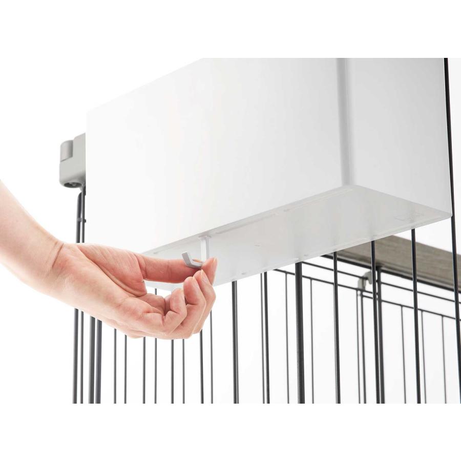 ペット用品 nooks ヌークス ペットケージに取り付けるバスケット L かご カゴ 犬用 猫用 山崎実業 正規品 10458 ホワイト | 山崎実業 | 04