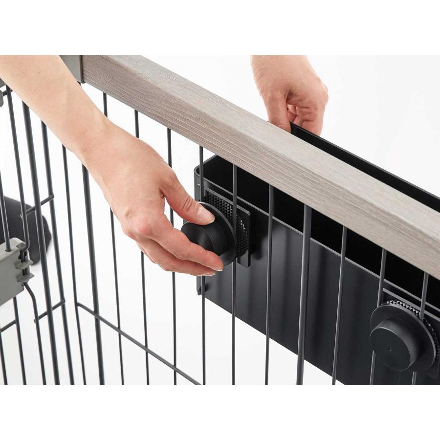 ペット用品 nooks ヌークス ペットケージに取り付けるバスケット L かご カゴ 犬用 猫用 山崎実業 正規品 10459 ブラック | 山崎実業 | 03