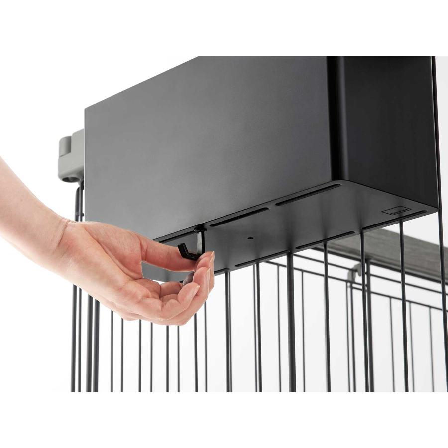 ペット用品 nooks ヌークス ペットケージに取り付けるバスケット L かご カゴ 犬用 猫用 山崎実業 正規品 10459 ブラック | 山崎実業 | 04