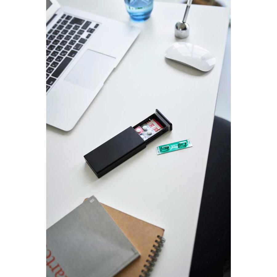 ピルケース tower タワー 密閉スリムピルケース スリム 携帯用 薬ケース 山崎実業 正規品 10663 ブラック | tower | 04