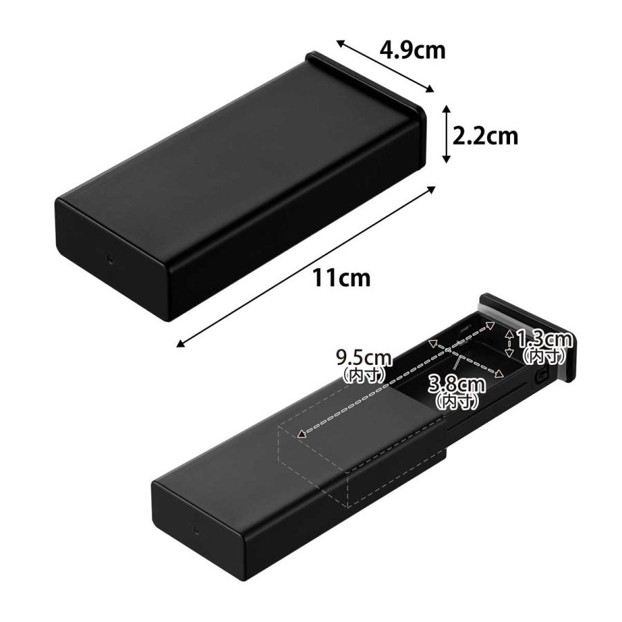 ピルケース tower タワー 密閉スリムピルケース スリム 携帯用 薬ケース 山崎実業 正規品 10663 ブラック | tower | 06
