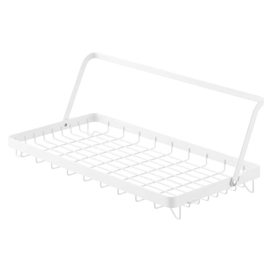 水切りかご tower タワー 水筒を立てて干せる水切りバスケット 折りたたみ コンパクト収納  水切りカゴ 水切りラック 山崎実業 正規品 10677 ホワイト | tower | 01