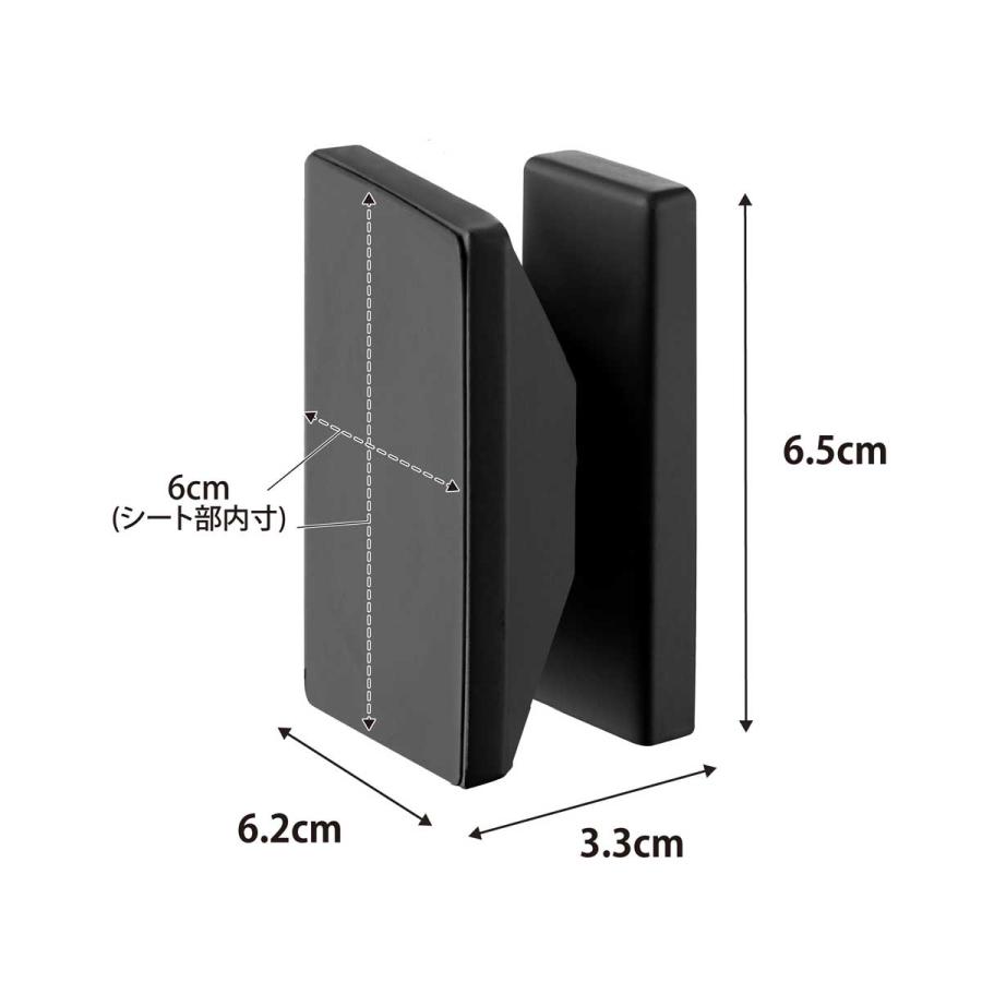 スマホスタンド tower タワー 角度が調節できる壁付けスマホホルダー 壁付け 壁掛け 壁面収納 スマホホルダー 山崎実業 正規品 10435 ブラック | tower | 05